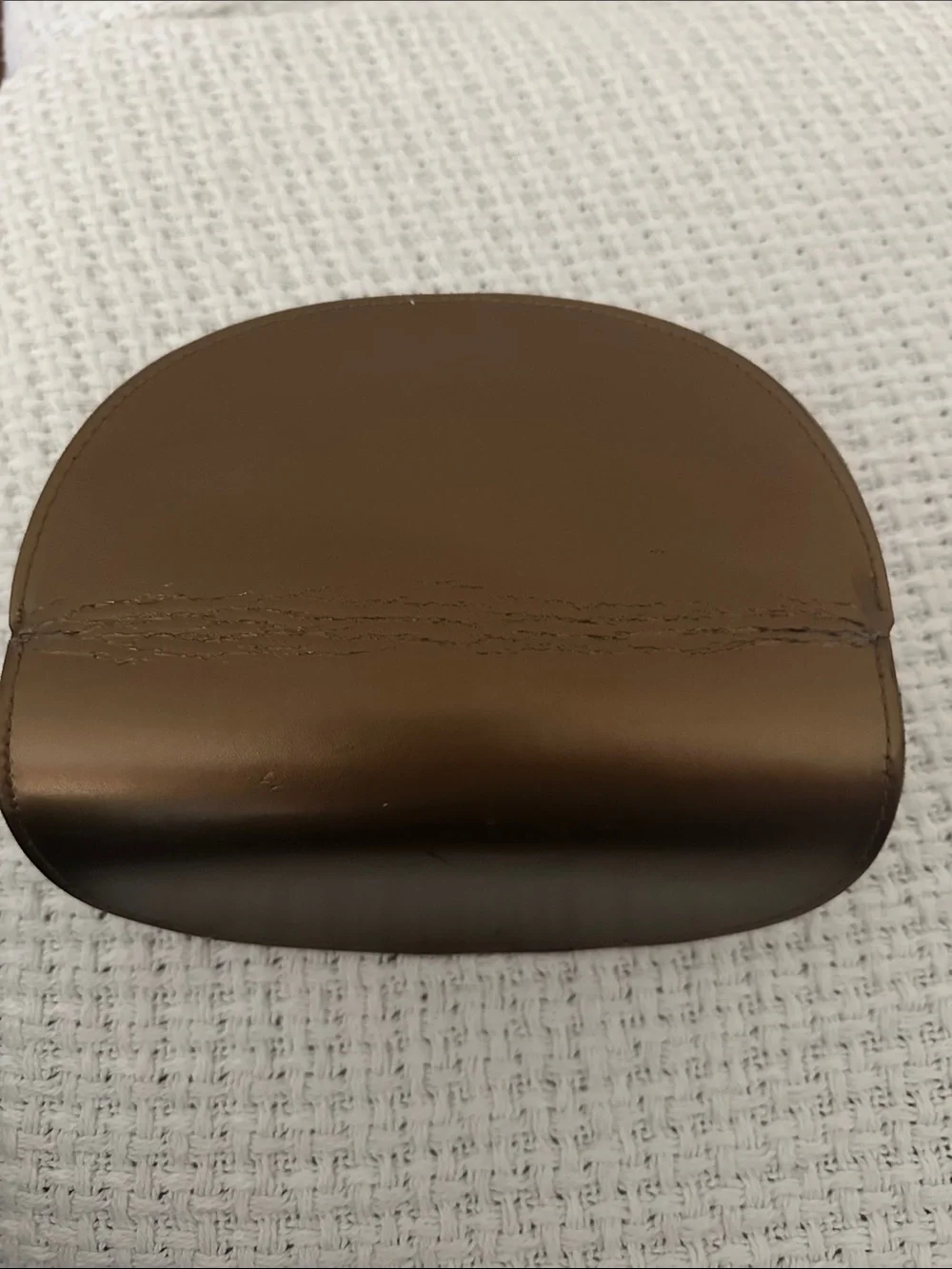 Gucci Brown Leather Sunglasses Case with White Logo cracking